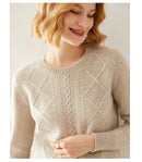 Round-Neck 100% Merino Wool Sweater