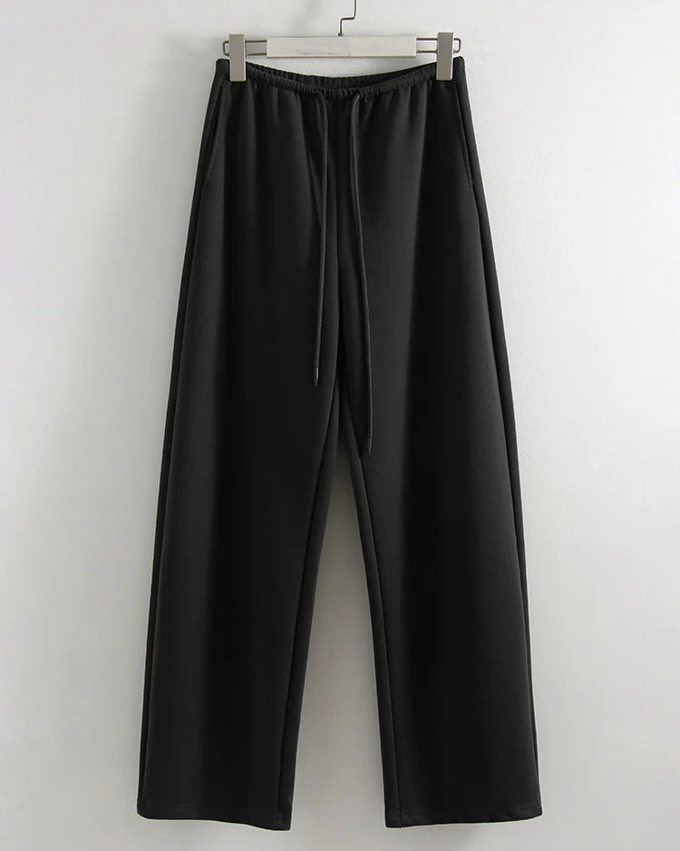 High-Waisted Wide-Leg Sweatpants