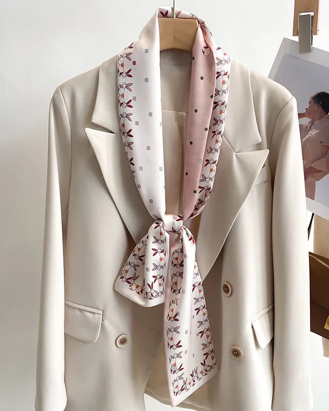Women's Printed Silk Scarf & Shawl