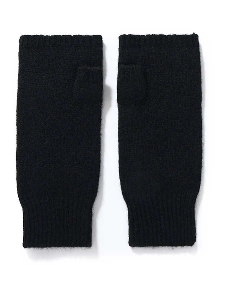 Wool Fingerless Thumb Hole Mittens