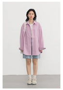 Oversized Long-sleeved Cotton Shirt