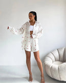 Cotton long sleeves Shirt & Shorts Set