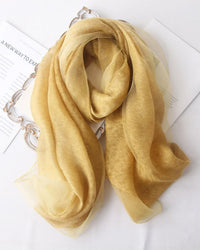 Lightweight Silk Wool Knit Shawl