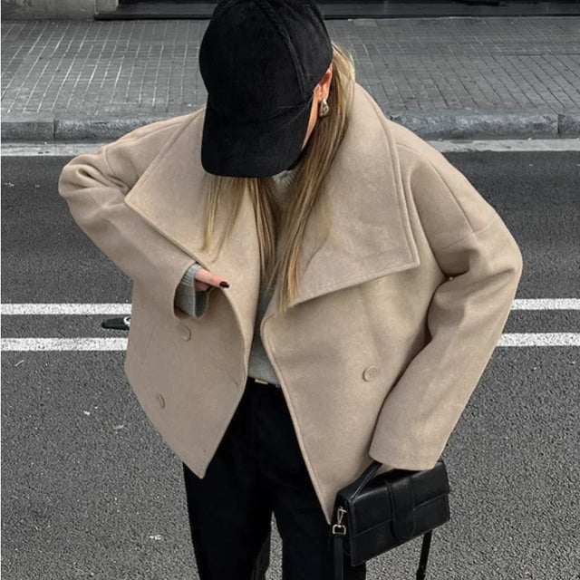 Retro Single Breasted Short Jacket