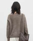 Oversized Wool Cashmere Crew Sweater
