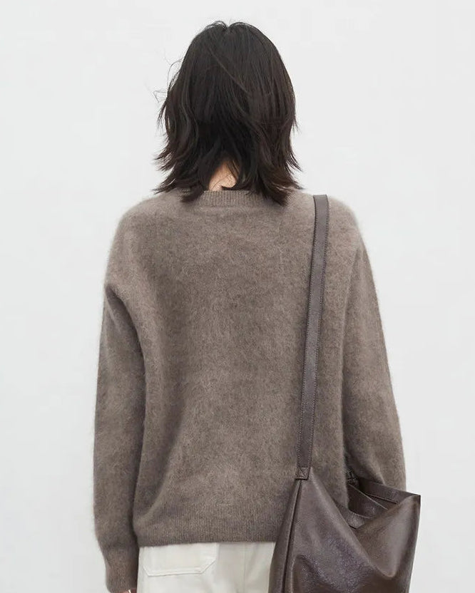 Oversized Wool Cashmere Crew Sweater