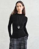 Half-Collar Wool Superfine Seamless Sweater