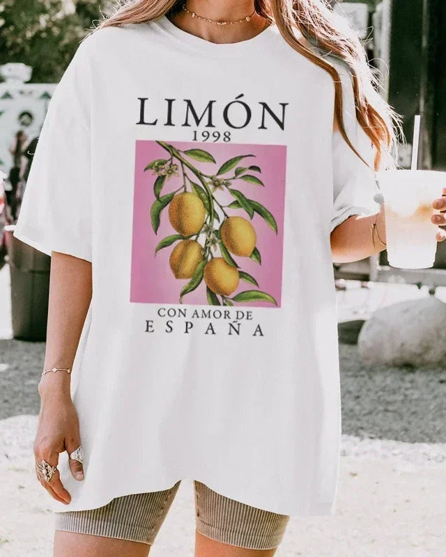 Lemon Botanical Print T-Shirt