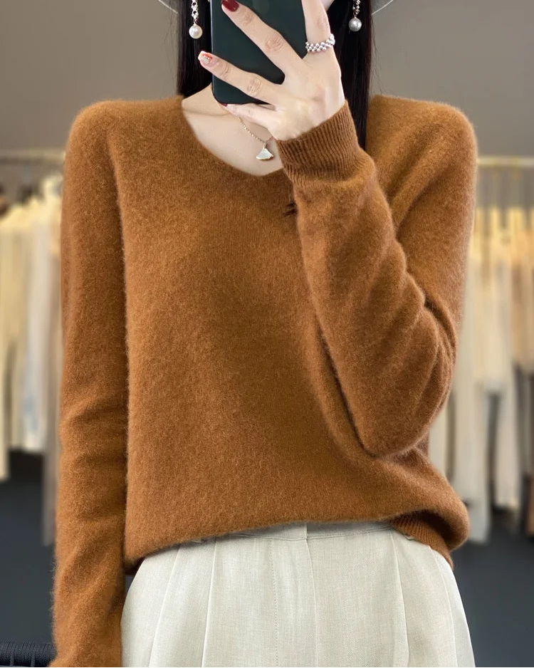 Merino Wool V-Neck Pullover