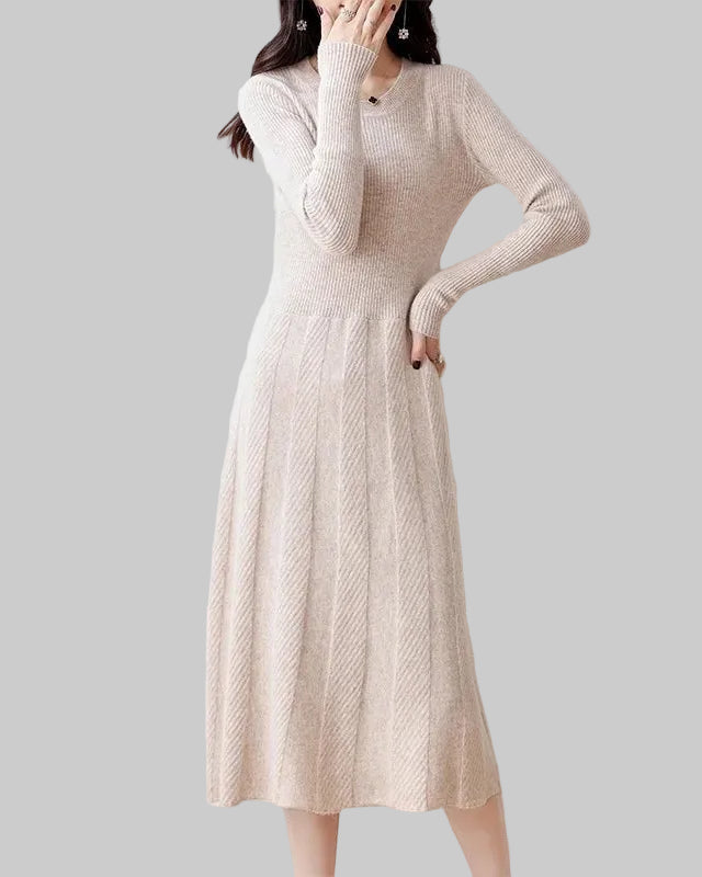 Merino Wool Knitted Sweater Dress