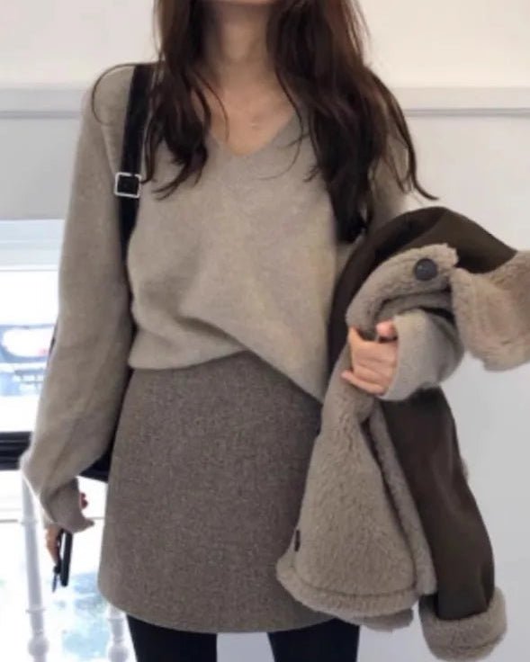 Cashmere Loose V-Neck Sweater