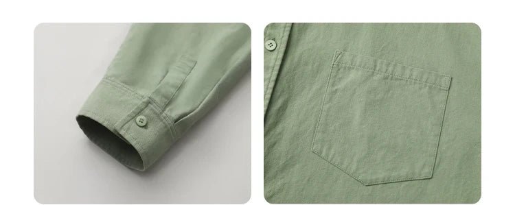 Oversized Long-sleeved Cotton Shirt