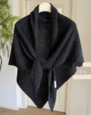 Wool Oversized Triangle Shawl Scarf