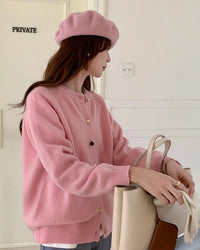 Classic Knit Wool Button Cardigan