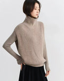 Wool Turtleneck Knit Sleeveless Vest