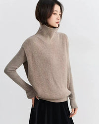 Wool Turtleneck Knit Sleeveless Vest