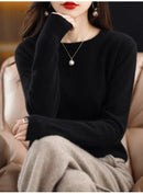Soft Cashmere Knit Crew Neck Pullover