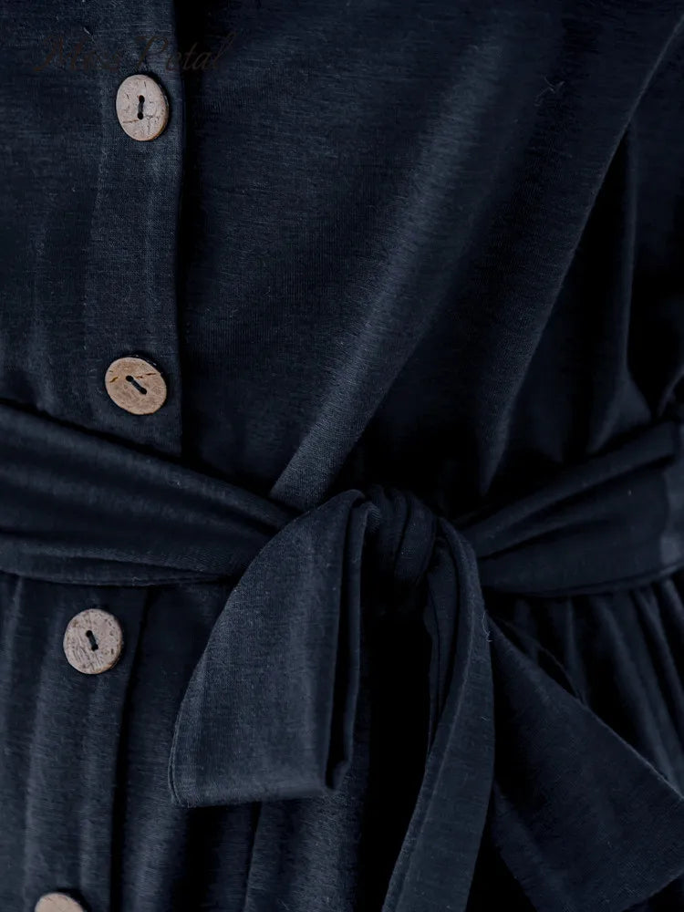 Belted V-Neck Button Front Romper