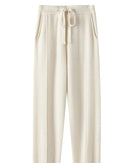 Wool Blend Wide-Leg Knit Pants