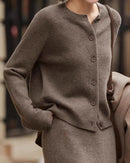 Pure Cashmere Round Neck Cardigan