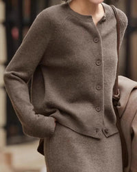 Pure Cashmere Round Neck Cardigan
