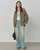 Cotton Modal Zip Collar Jacket