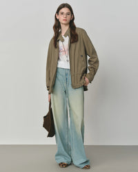 Cotton Modal Zip Collar Jacket