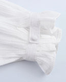 Stylish Short Hollow-Out Embroidered Shirt