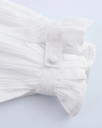 Stylish Short Hollow-Out Embroidered Shirt