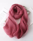 Lightweight Silk Wool Knit Shawl