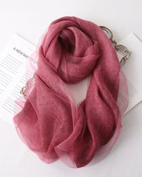 Lightweight Silk Wool Knit Shawl
