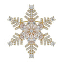 Snowflake Rhinestone Brooch Pins