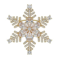 Snowflake Rhinestone Brooch Pins