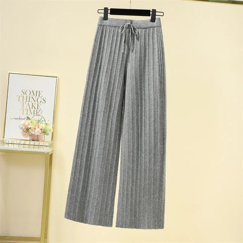 High-Waist Thicken Wide Leg Pants