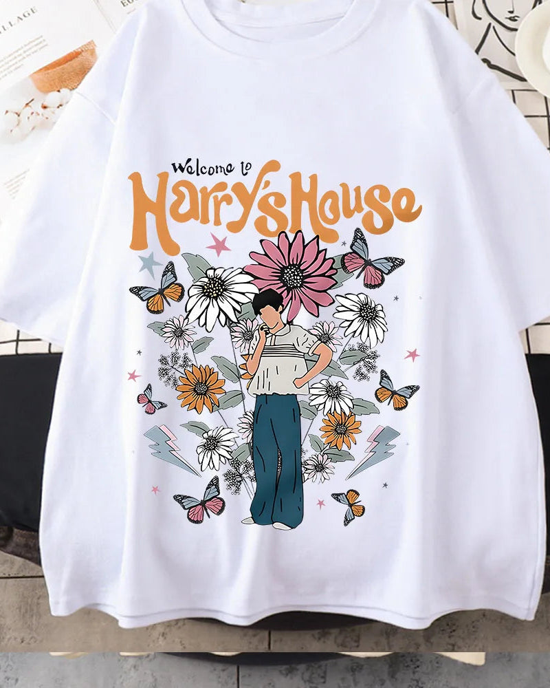 Vintage Illustration Relaxed Cotton Top