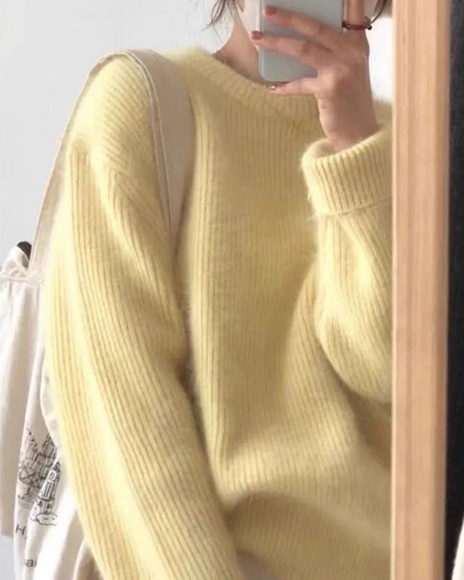 Thick Wool Crewneck Sweater
