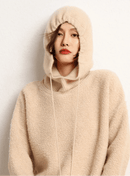 Pure Cashmere Knitted Fashion Scarf And Hat