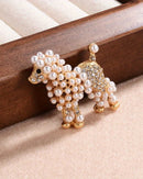 Exquisite Baroque-Style Puppy Brooch