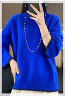 Oversized 100% Wool Turtleneck Sweater