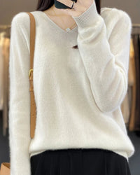 Soft Wool Knit Hooded Pullover Sweater
