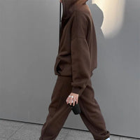 Casual Fleece Hoodie & Pants Set