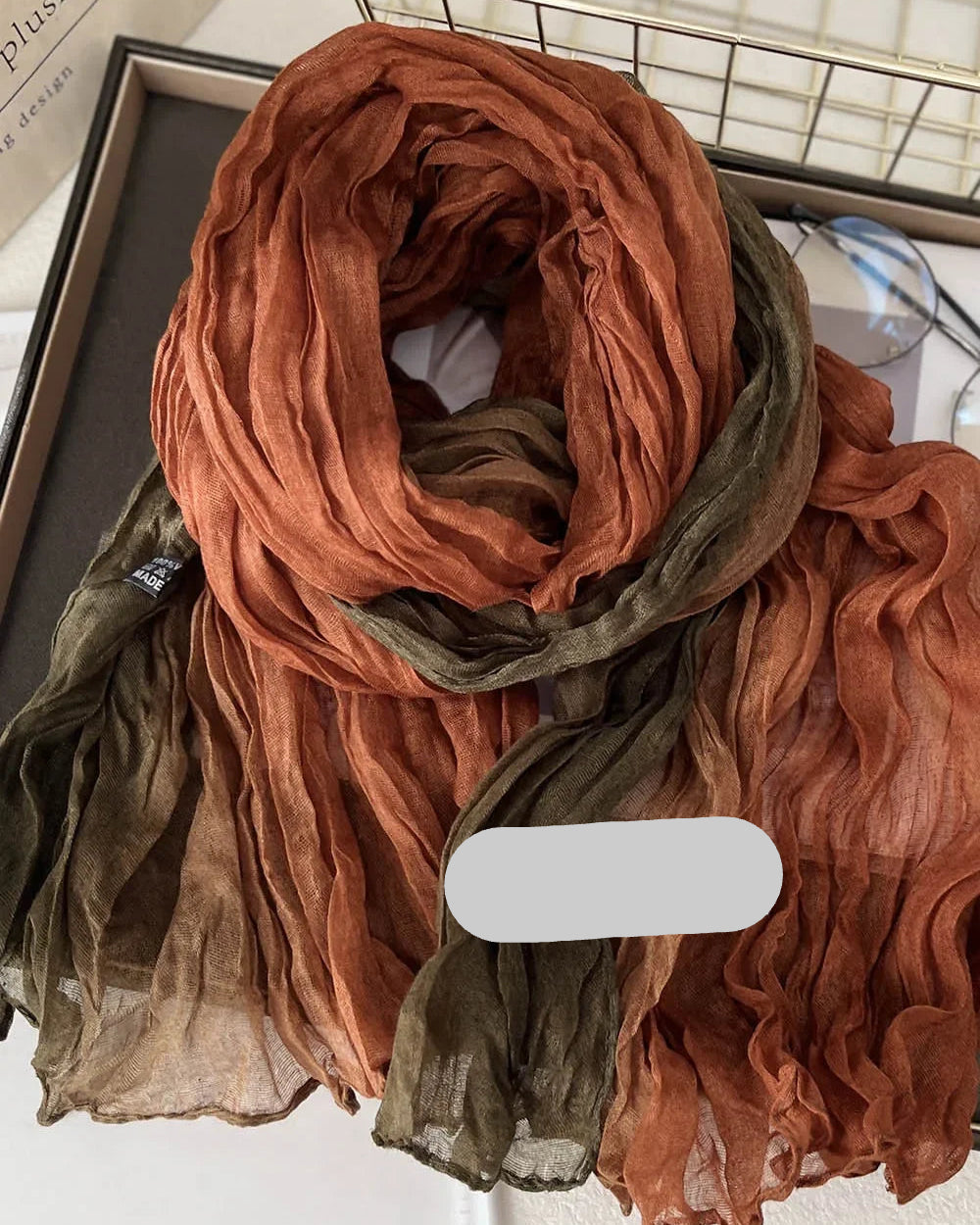 Pleated Long Scarf Shawl