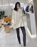 Mid-Length Cashmere Crewneck Sweater