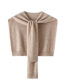 Merino Wool Knitted Shawl Cape