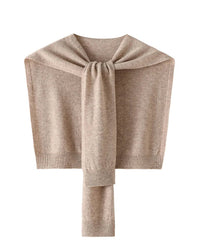 Merino Wool Knitted Shawl Cape