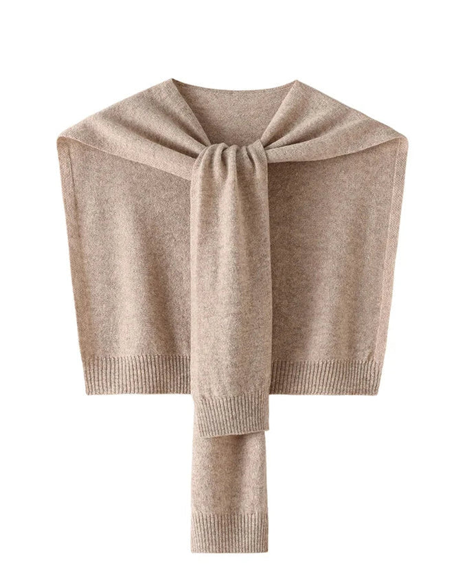 Merino Wool Knitted Shawl Cape