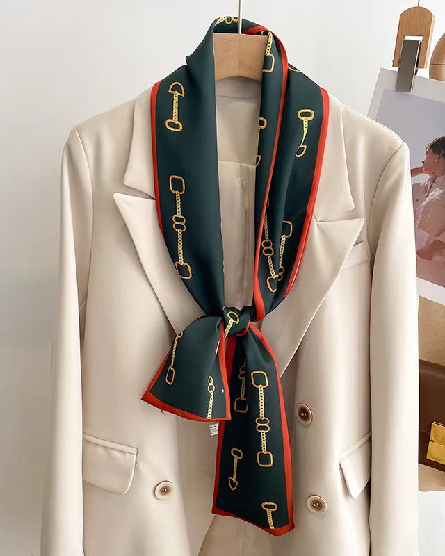 Women's Printed Silk Scarf & Shawl