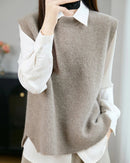 Wool Knit Sleeveless Sweater Vest