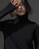 Cashmere Turtleneck Loose Knit Sweater