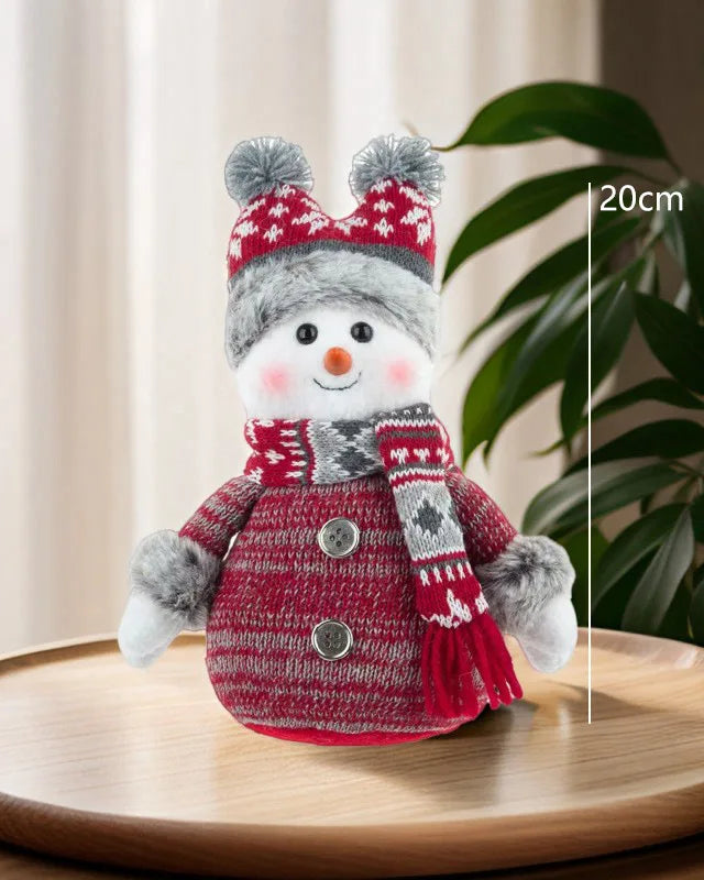 Knitted Christmas Snowman Decorative Figurine